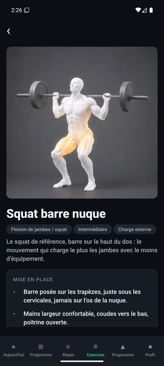 La fiche d’un exercice et sa démonstration